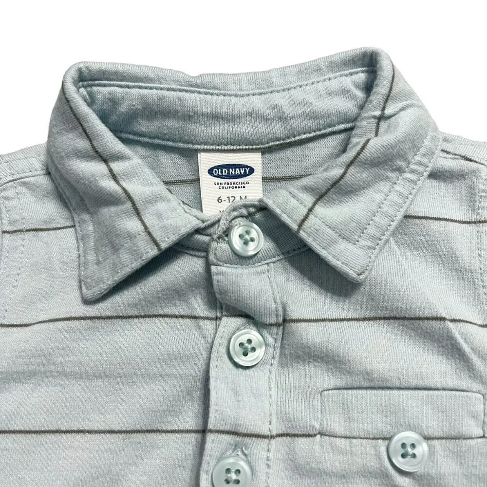 Old Navy 6-12m Striped Polo Romper